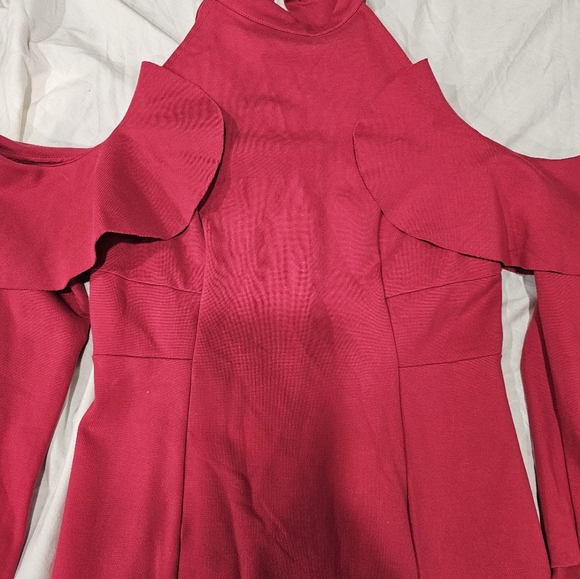 Beautiful Red Off The Shoulder Free People Dress - Picture 4 of 10